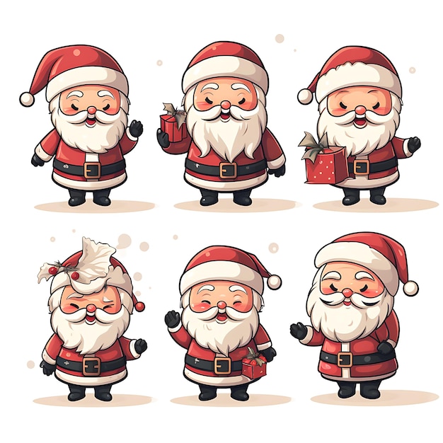 Deléitate con lindos dibujos de personajes navideños y decoraciones festivas