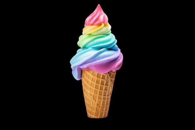 El deleite del helado arco iris