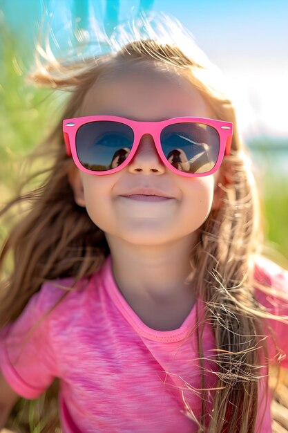 Foto el deleite rosa las imágenes adorables de una niña linda