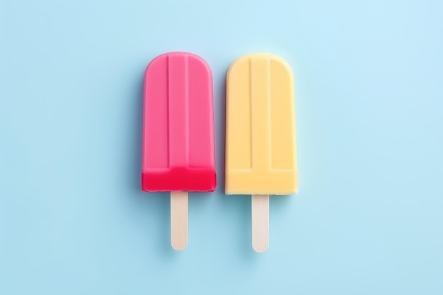 Foto el deleite del verano un helado tricolor en un refrescante telón de fondo pastel ia generativa