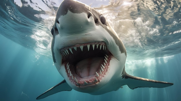 Foto el delfín con una cara feliz frente a la cámara