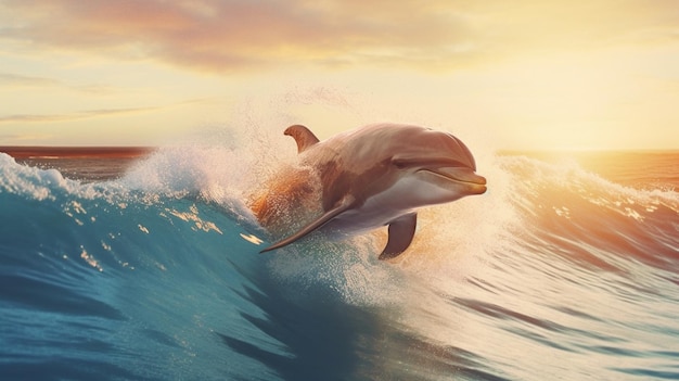 Foto delfín de dibujos animados