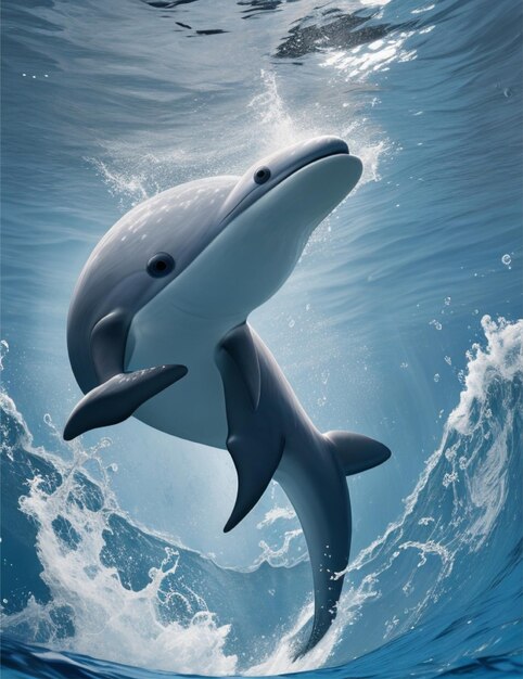 Un delfín juguetón