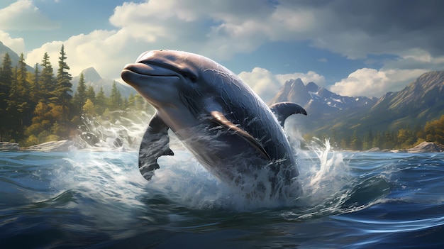 Delfín mular en la naturaleza