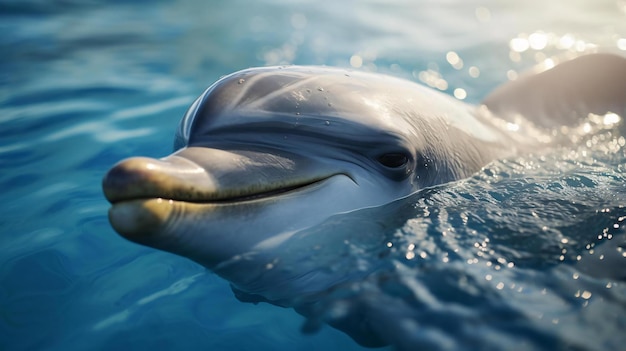 un delfín nadando en el agua