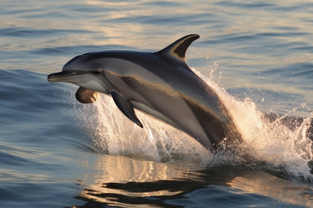 Foto delfín nadando en el océano