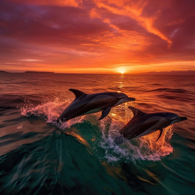 Foto delfín nadando en el océano