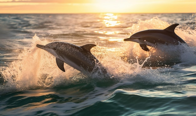 Foto delfín nadando en el océano