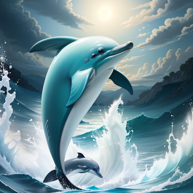 delfin saliendo del agua