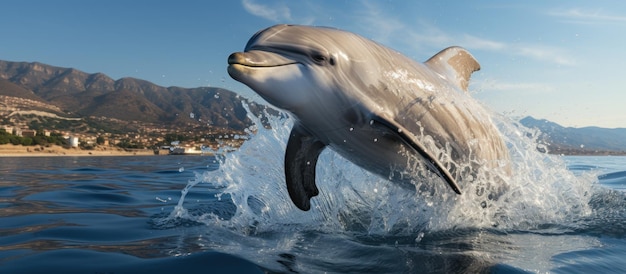 Delfine springen aus dem Wasser