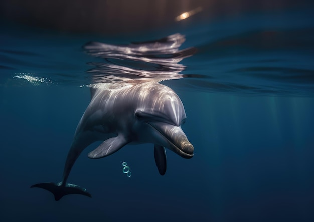 Los delfines nariz de botella son mamíferos acuáticos