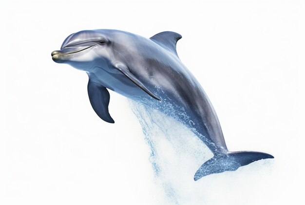 Delfinfisch isoliert auf weißem Hintergrund generativ ai