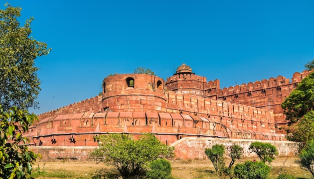 Delhi-Tor von Agra Fort. UNESCO-Weltkulturerbe in Indien