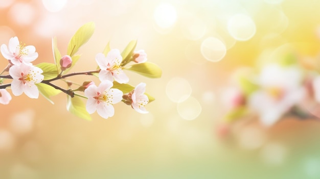 Delicadas flores de primavera a tomar sol na suave luz solar uma serenidade floral generativa AI