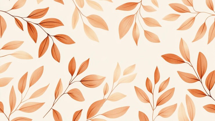 Delicadas ramas de acuarela con hojas de otoño