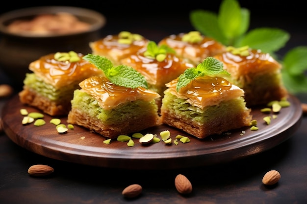 Delicadeza do Oriente Médio Baklava Generative AI