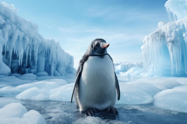 El delicado fondo de calentamiento del hielo del pingüino genera Ai