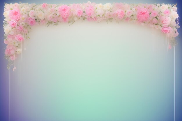 delicado fondo pastel romántico con hermosas flores telón de fondo de boda abstracto