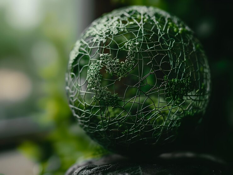 Foto delicado globo de follaje que representa la resiliencia y la fragilidad de la naturaleza