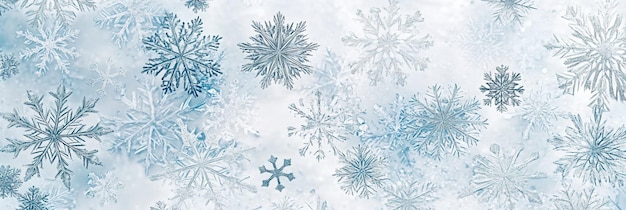 Delicados copos de nieve abstractos se entrelazan con líneas suaves que evocan un ambiente invernal tranquilo en un tranquilizador esquema de colores azules.