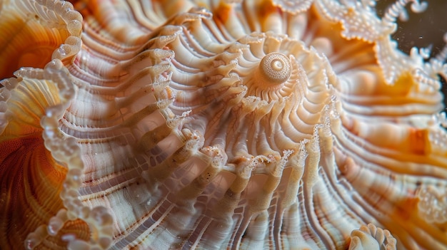 Los delicados patrones de una concha de mar generados por la IA ilustración