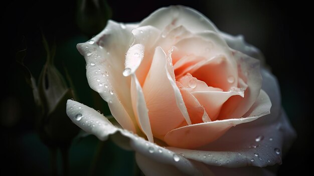 Los delicados pétalos de una rosa generados por IA