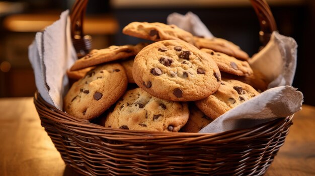 Delícia de biscoitos de chocolate quente