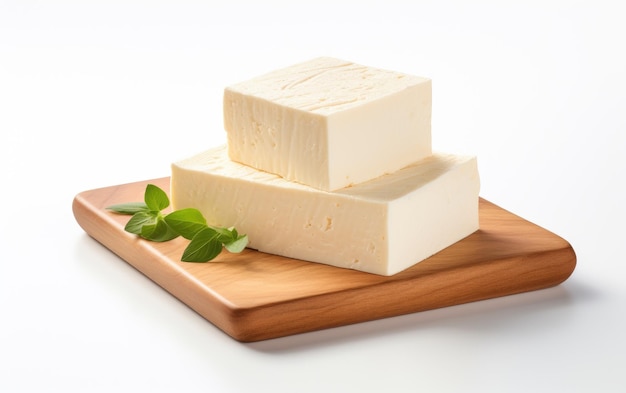 Delícia de soja Explorando a versatilidade do tofu em fundo branco