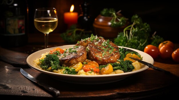 Delícia italiana Celebrando a tradição culinária de Osso Buco em imagens alimentares