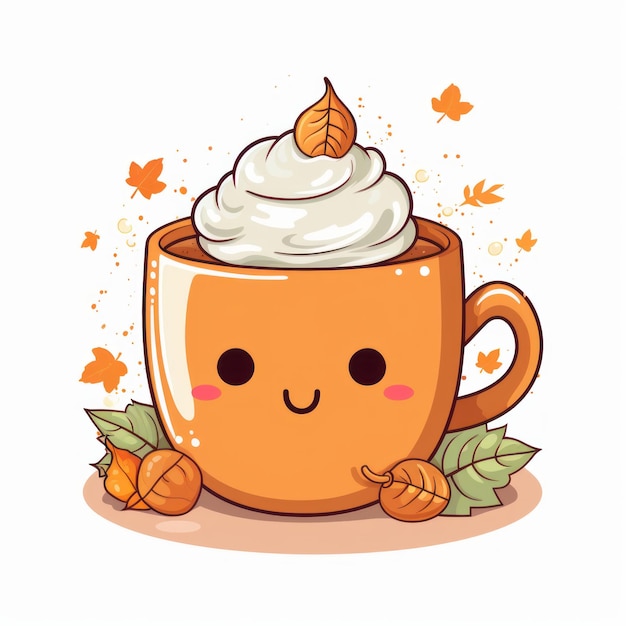 Las delicias caprichosas del otoño Darling Pumpkin Spice Diseño de camisetas de dibujos animados