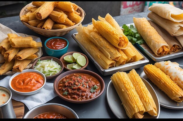 Foto delicias de la comida callejera