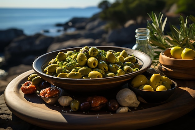 Foto delicias del día de los olivos que capturan la felicidad mediterránea