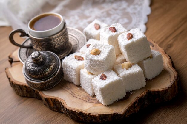 Foto delicias turcas tradicionales delicias del sultán nombre turco sultan lokumu