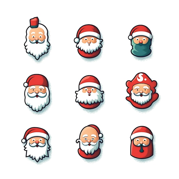 Delicie-se com desenhos fofos de personagens de Natal e decorações festivas