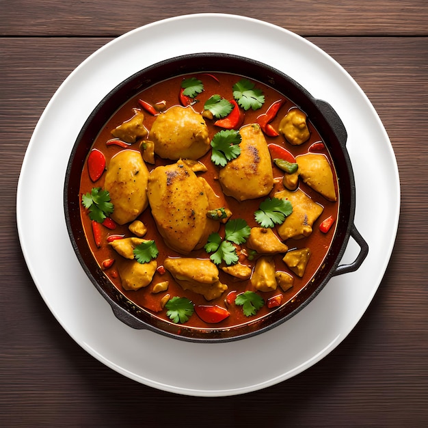 Deliciosa arte generativa de curry de frango por IA