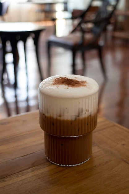 Deliciosa bebida gelada de café mocha