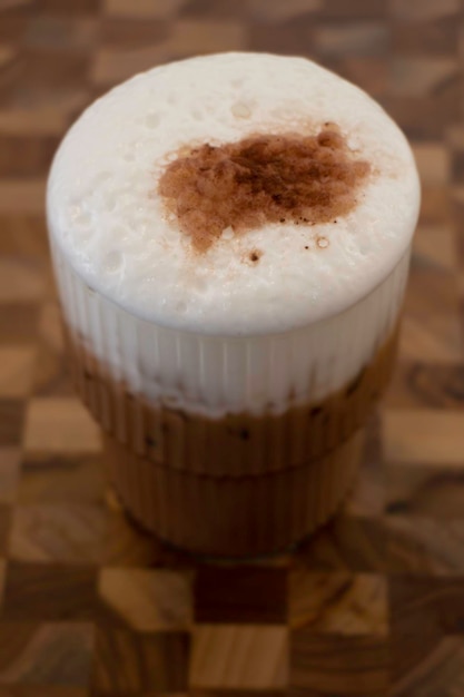 Deliciosa bebida gelada de café mocha