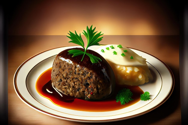 Deliciosa cocina europea Haggis comida