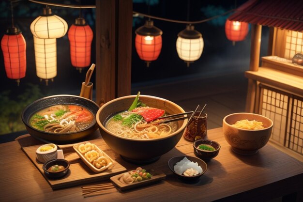 una deliciosa comida japonesa ramen