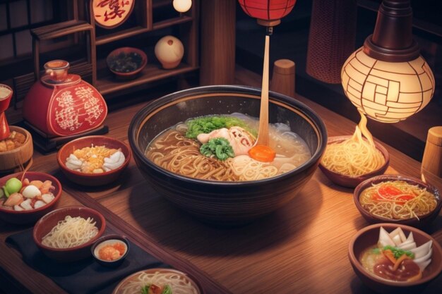 una deliciosa comida japonesa ramen