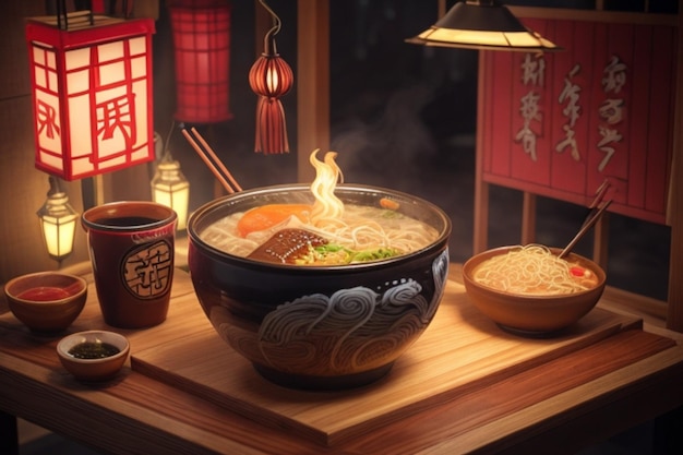 una deliciosa comida japonesa ramen