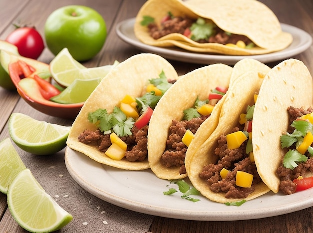 deliciosa comida mexicana de tacos