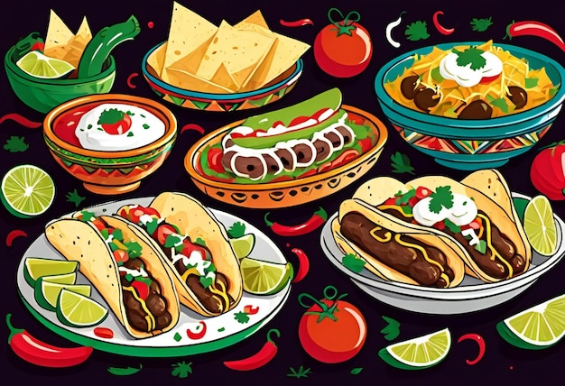 Foto una deliciosa comida mexicana