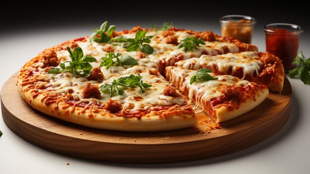 Foto deliciosa comida de pizza cena comida favorita