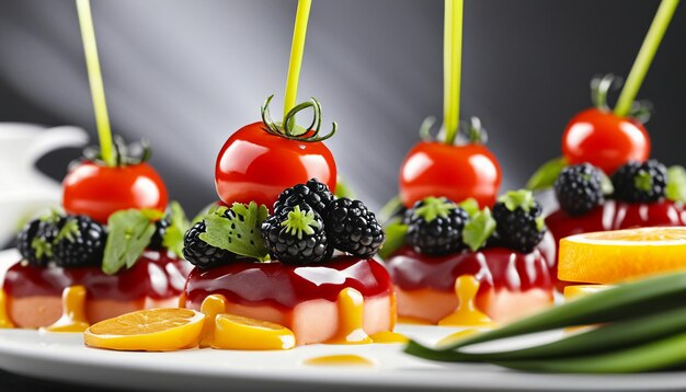 Deliciosa comida plato de frutas cartel de negocios papel tapiz de fondo ilustración fotografía en HD