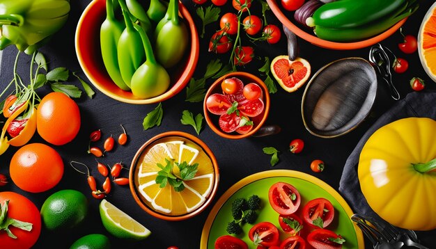 Deliciosa comida plato de frutas cartel de negocios papel tapiz de fondo ilustración fotografía en HD