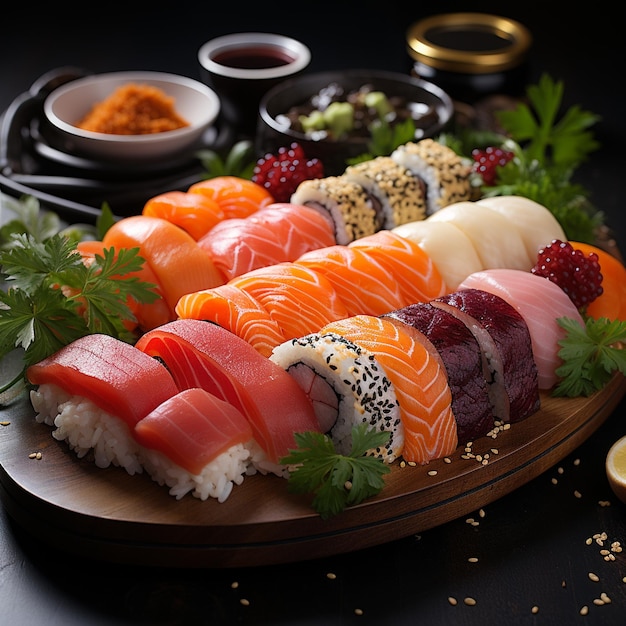 Deliciosa comida de sushi