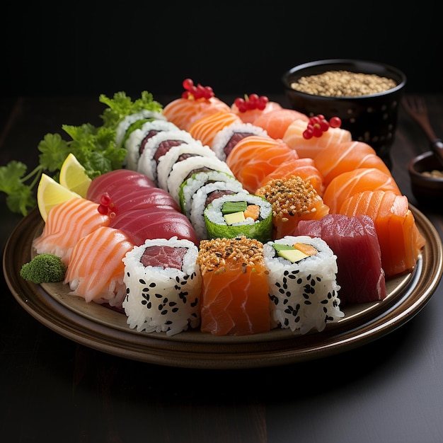 Deliciosa comida de sushi