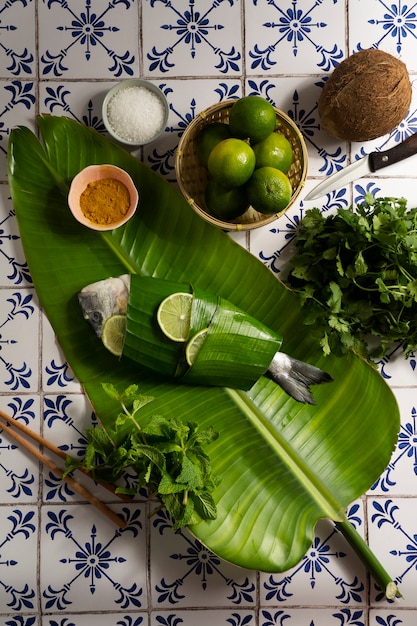 Foto deliciosa comida tailandesa ainda vida