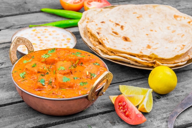 Deliciosa culinária indiana Paneer Tikka Masala